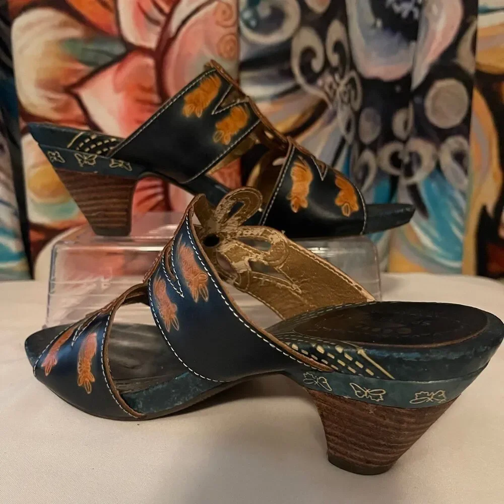 Spring Step Carlina Leather Sandals sz 7.5